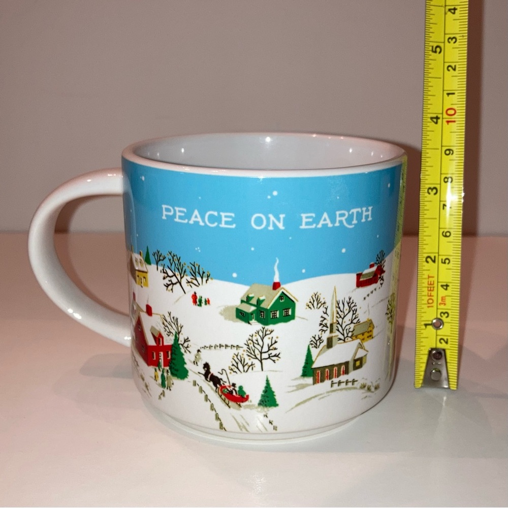 NIB Cavallini & Co Whimsical Blue and White Christmas Winter Retro Vintage Mug - Picture 10 of 15